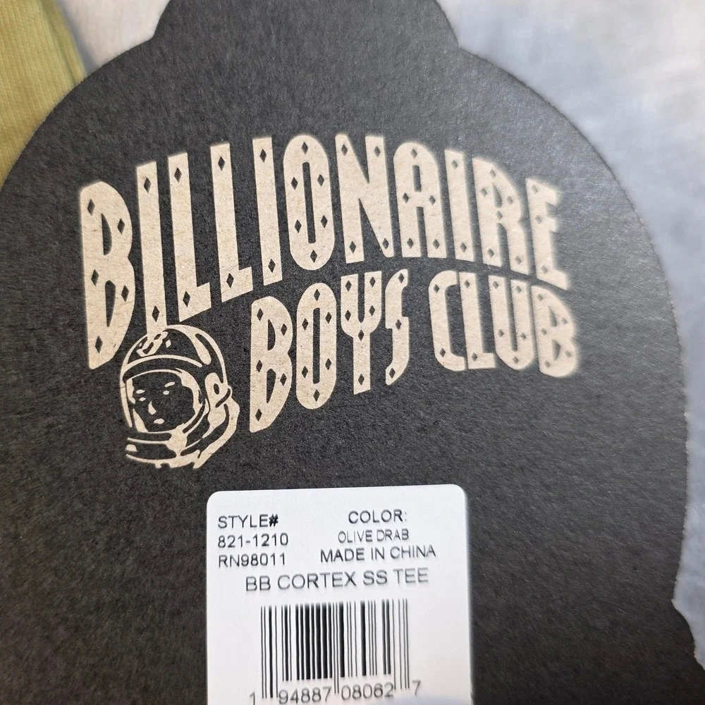 Billionaire Boys Club BB Cortex Tee Mens Size M Olive‎ Drab Neon Graphic T-Shirt